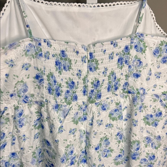 NWT Altar'd State Corrine Floral Blue and Cream Dress XL Size 14 - Picture 7 of 12
